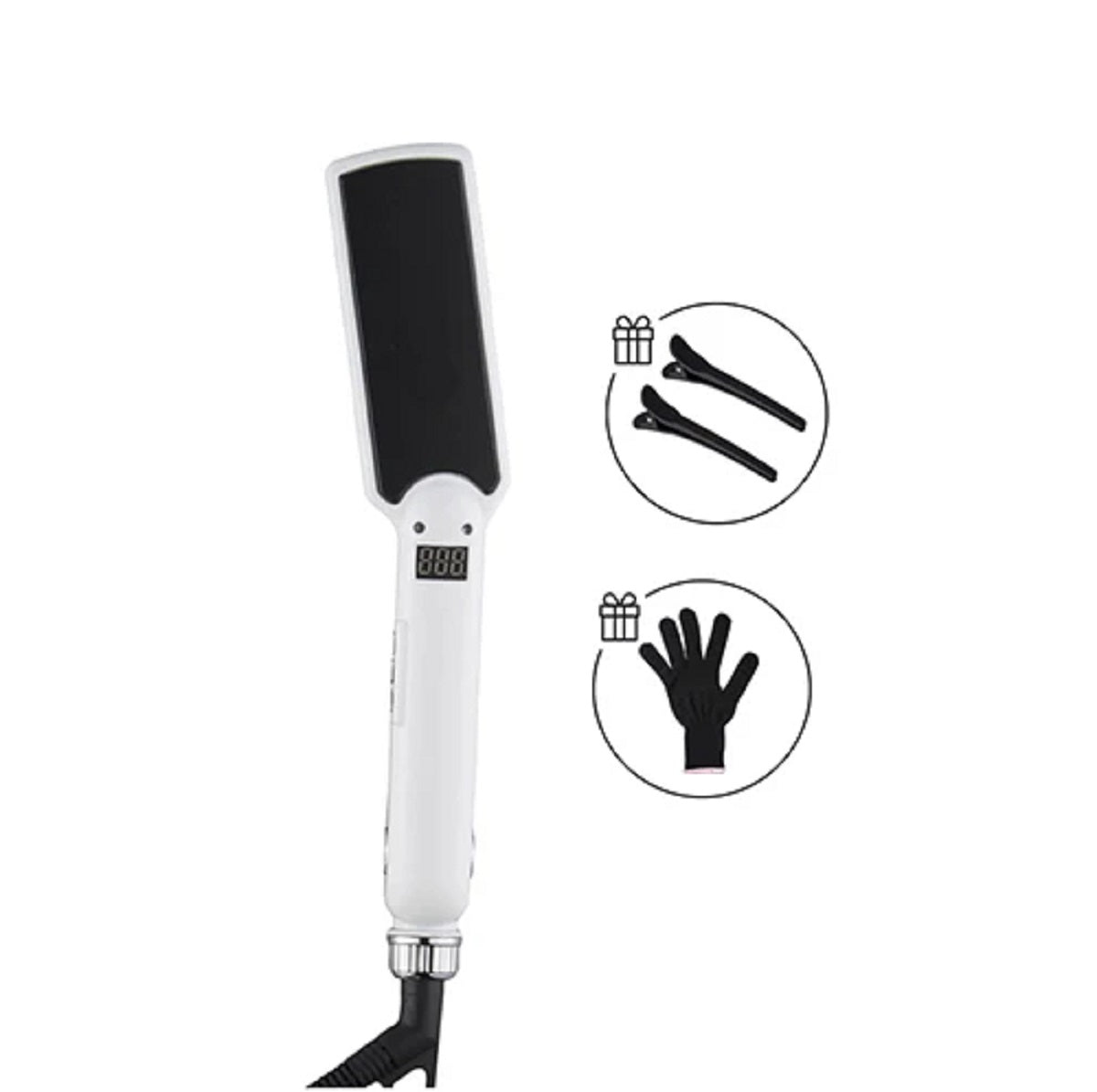 Professional Titanium Flat Iron – 2-in-1 Hair Straightener And Curler
