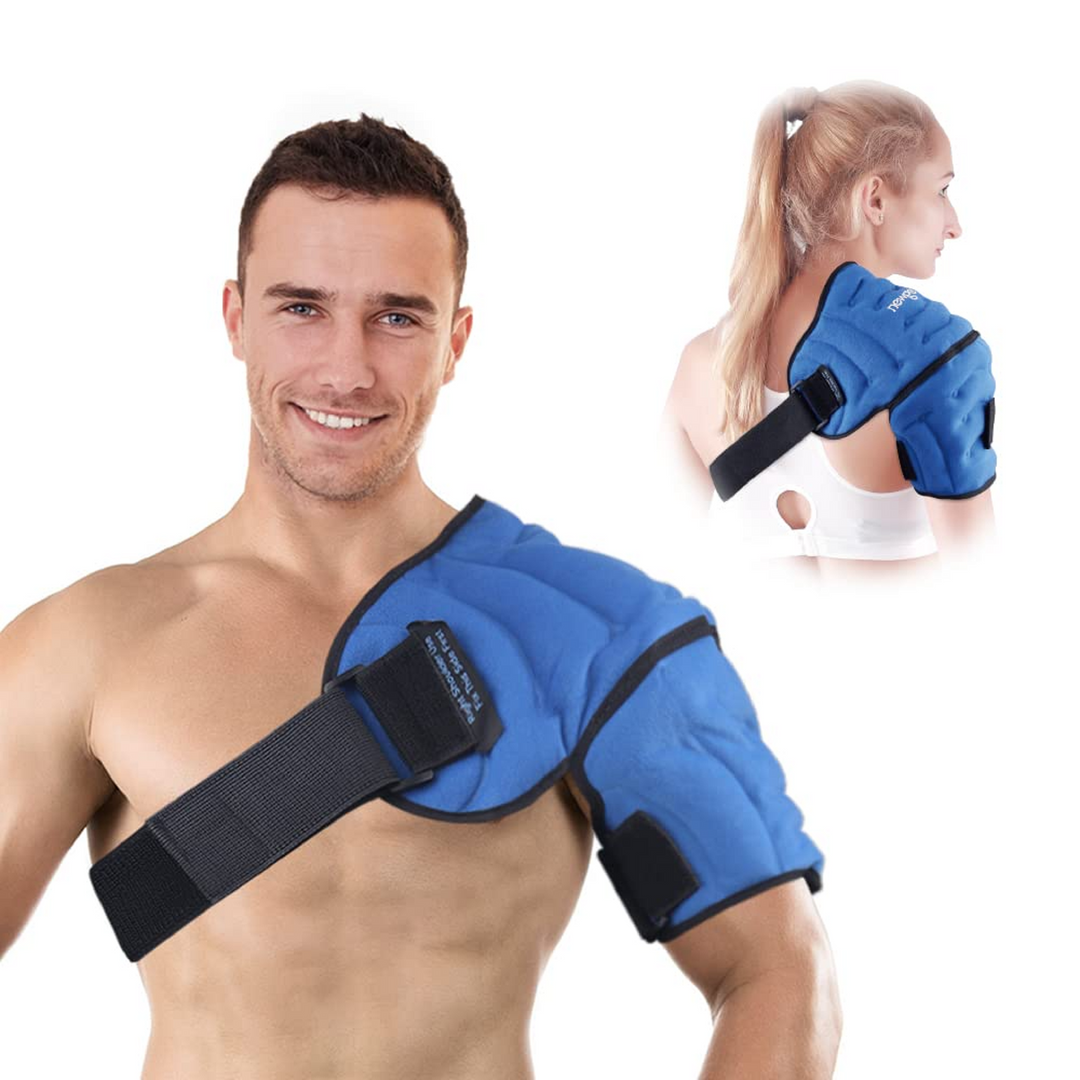 Ice pack for shoulder injuries cold gel wrap hot cold compression therapy