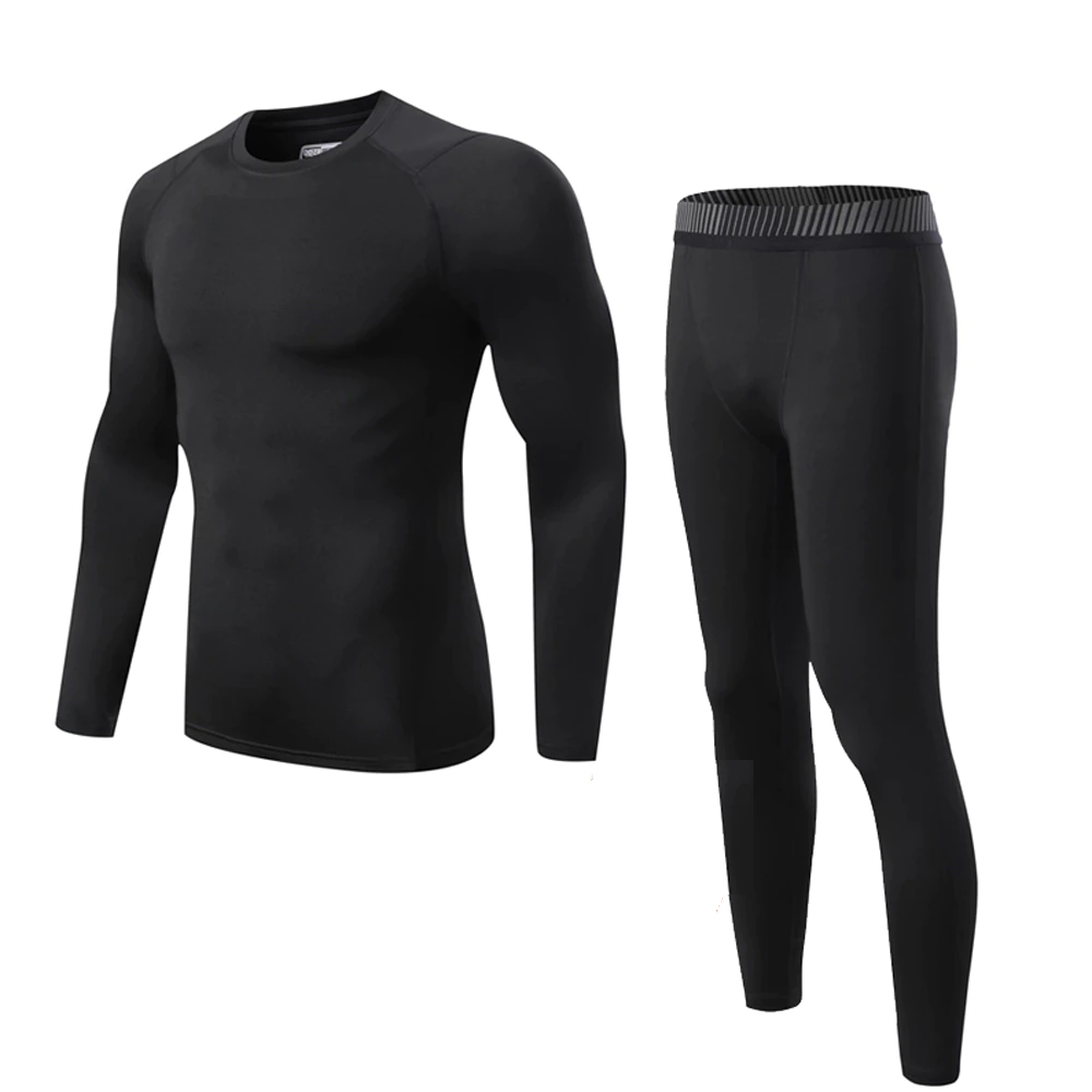 Winter fleece thermal underwear suit for men