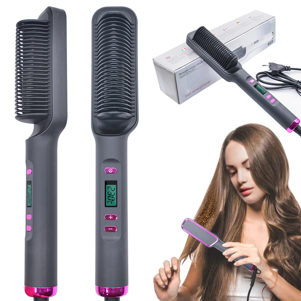 Hair straightener comb anti-scald brush iciCosmetic