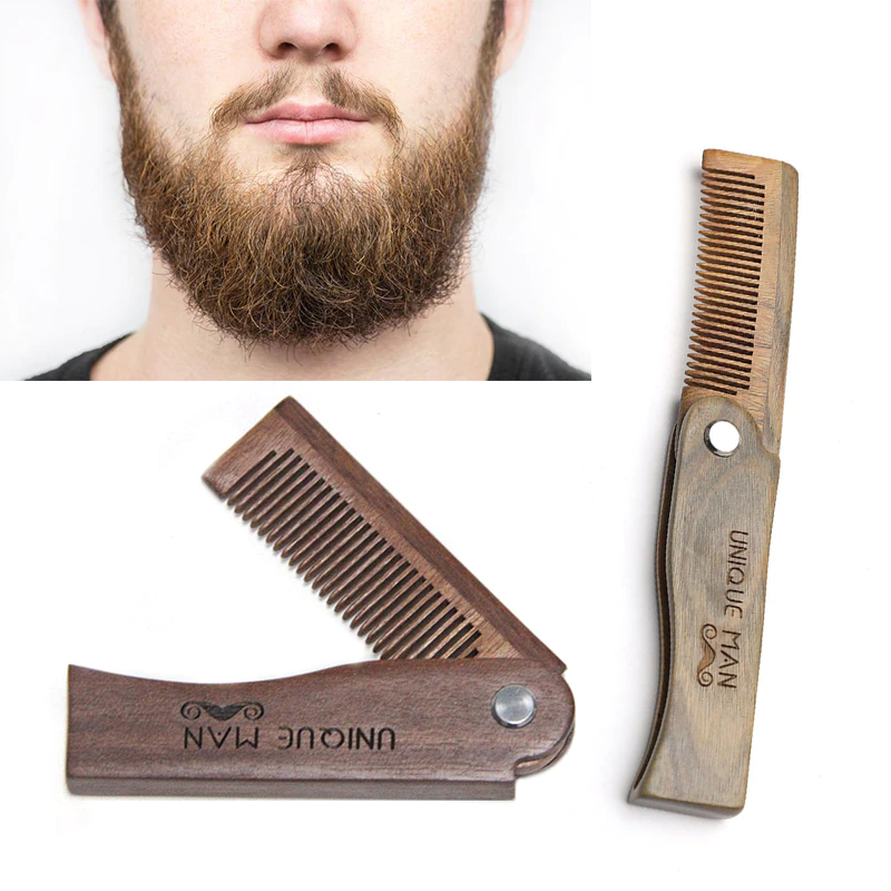 Vintage Natural Wood Hair Beard Comb