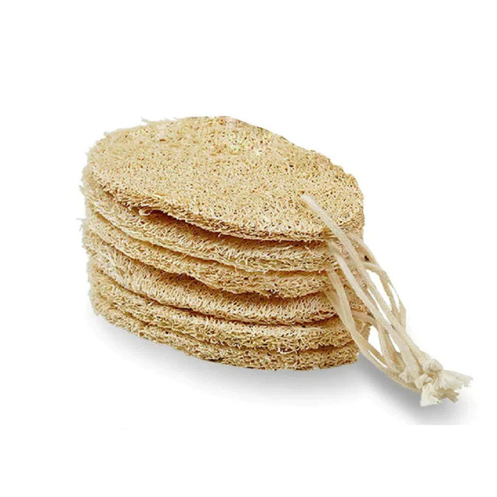 Natural loofah exfoliating body scrubber for bath skin care