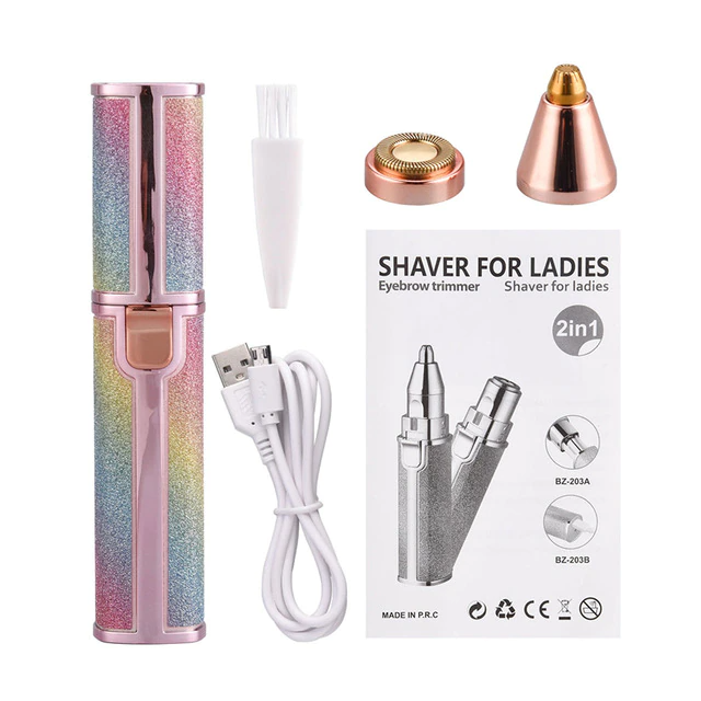 2 In 1 Electric Portable Facial Body Hair Remover