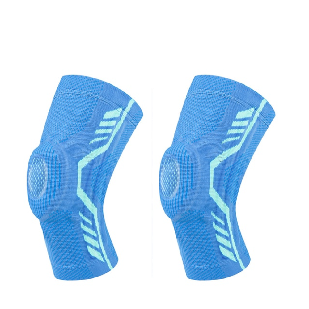 1Pair compression knee support brace with gel pads