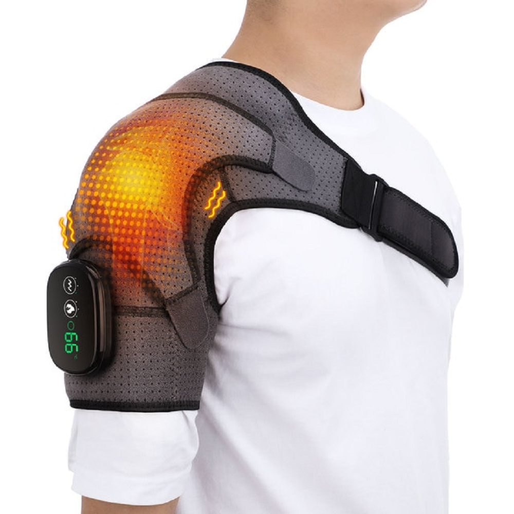 3 in 1 wireless electric shoulder heating pads massager