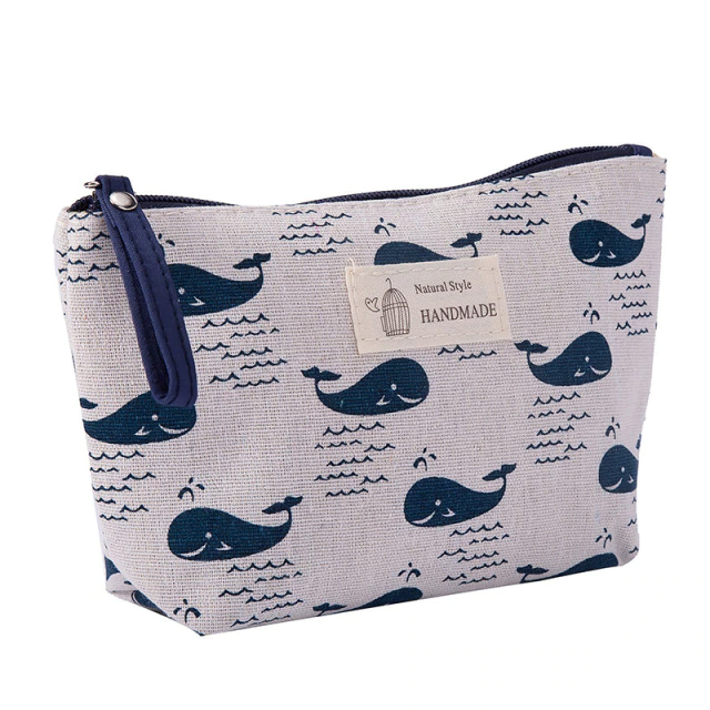 Canvas printed cosmetic bags multi-function travel organizer bag iciCosmetic
