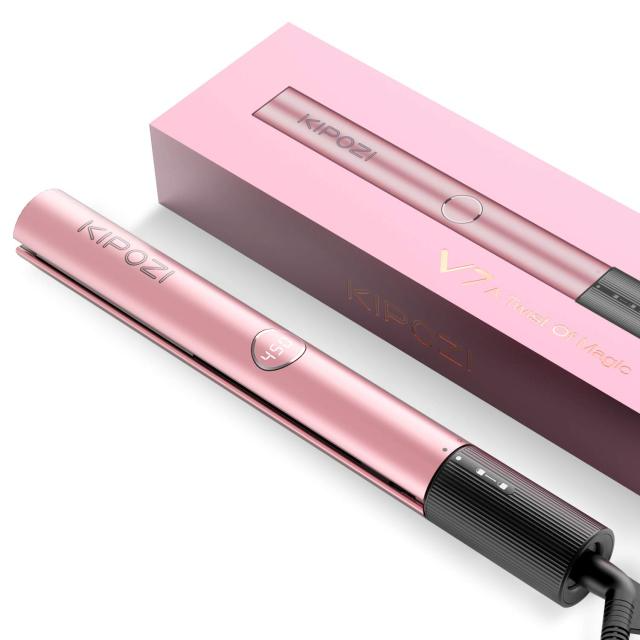 2 In 1 LCD Curling Flat Iron Hair Straightener