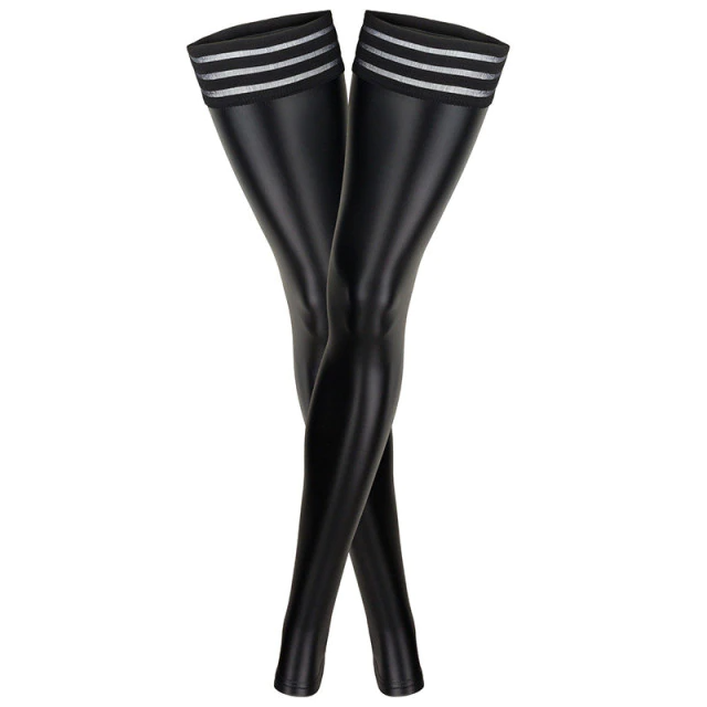 Leg Avenue Women's Wet Look Thigh High Stockings