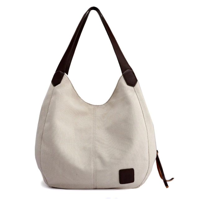 Women’s canvas tote shoulder bags cotton handbags iciCosmetic