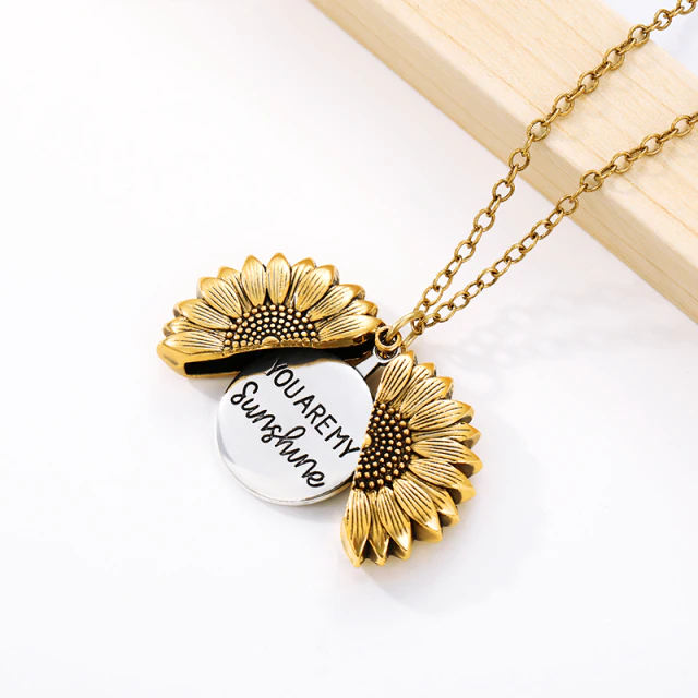 Sunflower necklace you are my sunshine