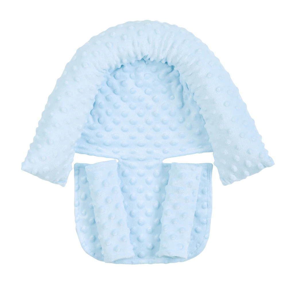 Baby infant head and neck support pillow with seat belt for car seat