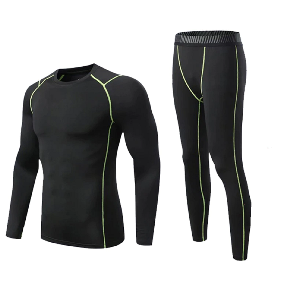 Winter fleece thermal underwear suit for men