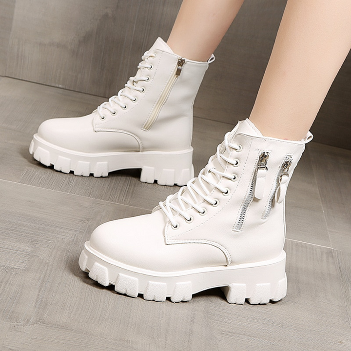 Women's ankle snow booties warm shoes with fur