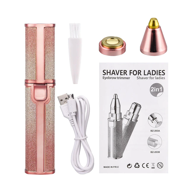 2 In 1 Electric Portable Facial Body Hair Remover