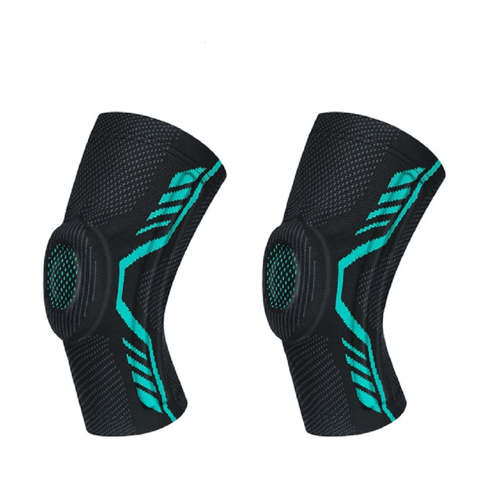 1Pair compression knee support brace with gel pads