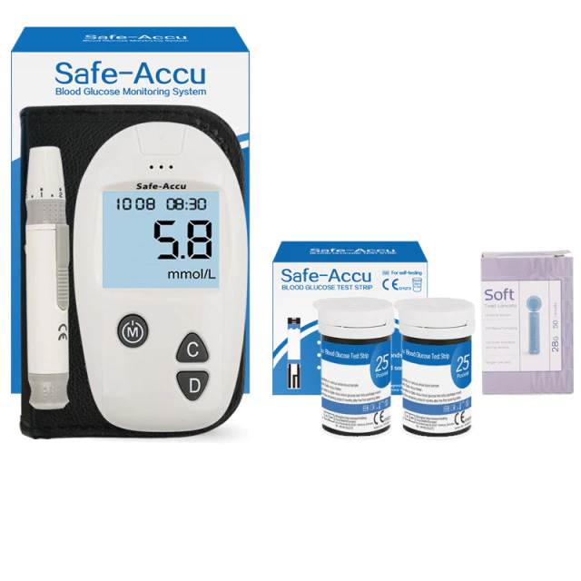 Test strips lancets for diabetic blood sugar monitor glucometer kit iciCosmetic™