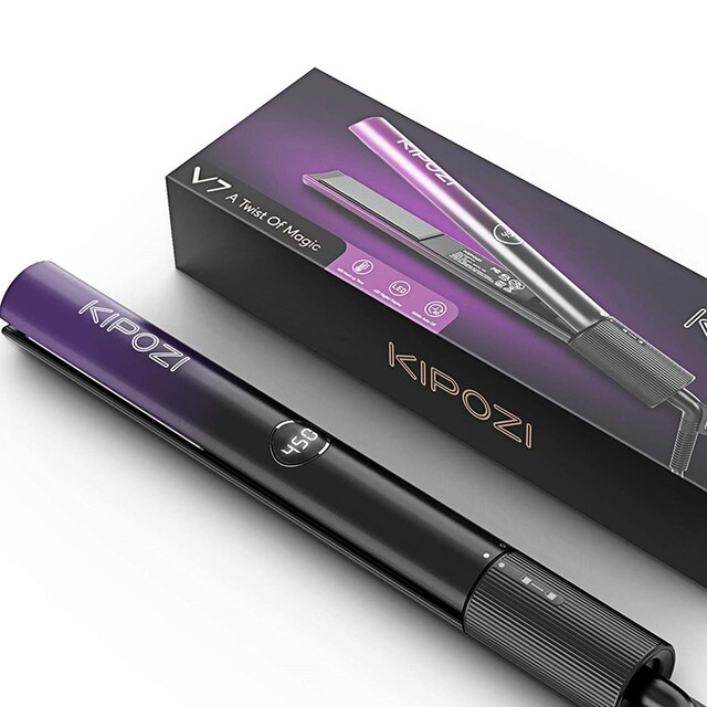 2 In 1 LCD Curling Flat Iron Hair Straightener