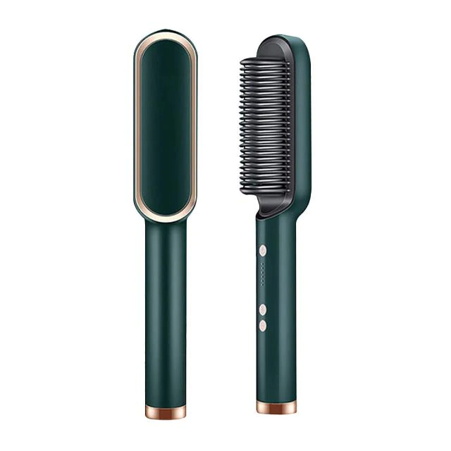 2 In 1 anti-scald iron straightening brush iciCosmetic