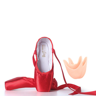 Professional Ballet Pointe Satin Shoes With Ribbons