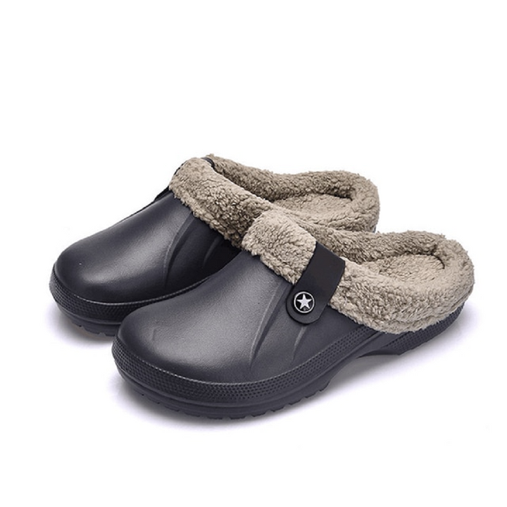 Waterproof mule clogs slippers winter warm unisex