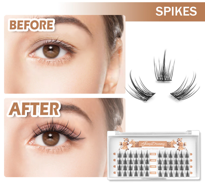 DIY cluster lashes fluffy eyelashes extension