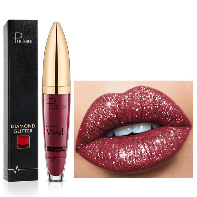 Diamond  Shimmer Pearl Lip Gloss  Waterproof Lipstick