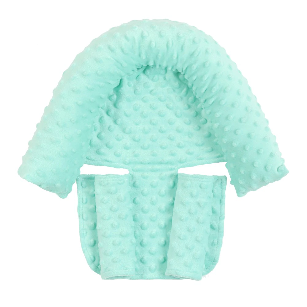 Baby infant head and neck support pillow with seat belt for car seat