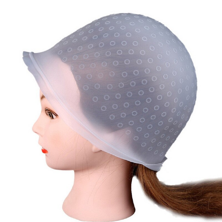 Reusable silicone hair colouring highlighting cap hair dyeing cap