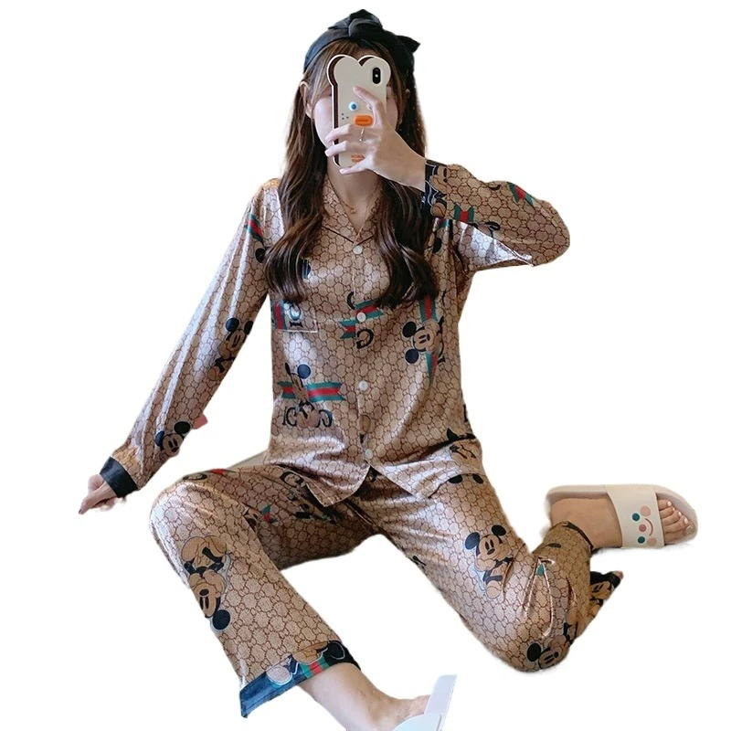 Women’s sleepwear summer leisure long sleeves pajamas set iciCosmetic™