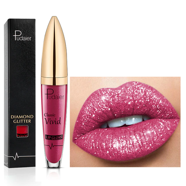 Diamond  Shimmer Pearl Lip Gloss  Waterproof Lipstick
