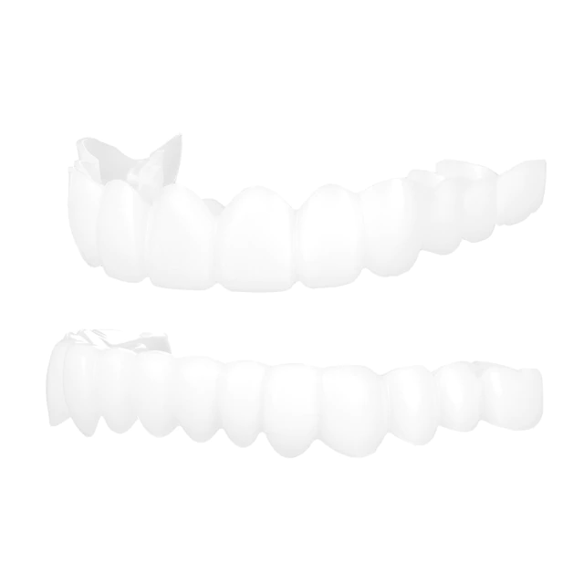 Upper and Lower False Teeth Denture Veneers Snap Smile