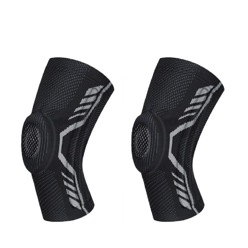 1Pair compression knee support brace with gel pads