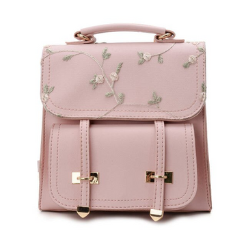 Women Bag Backpack Floral Embroidery Design