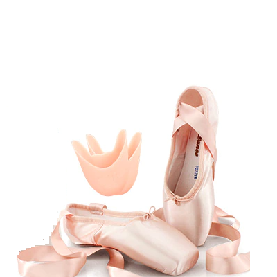 Professional Ballet Pointe Satin Shoes With Ribbons