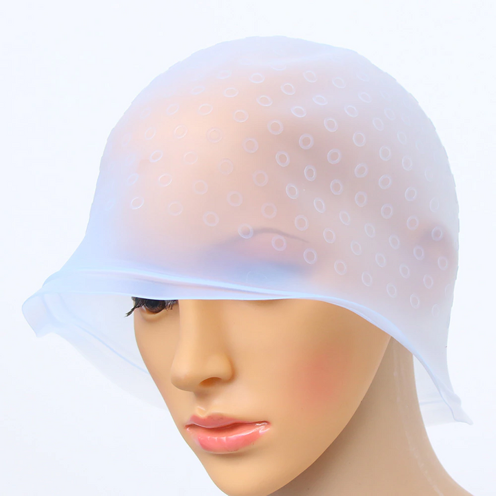 Reusable silicone hair colouring highlighting cap hair dyeing cap