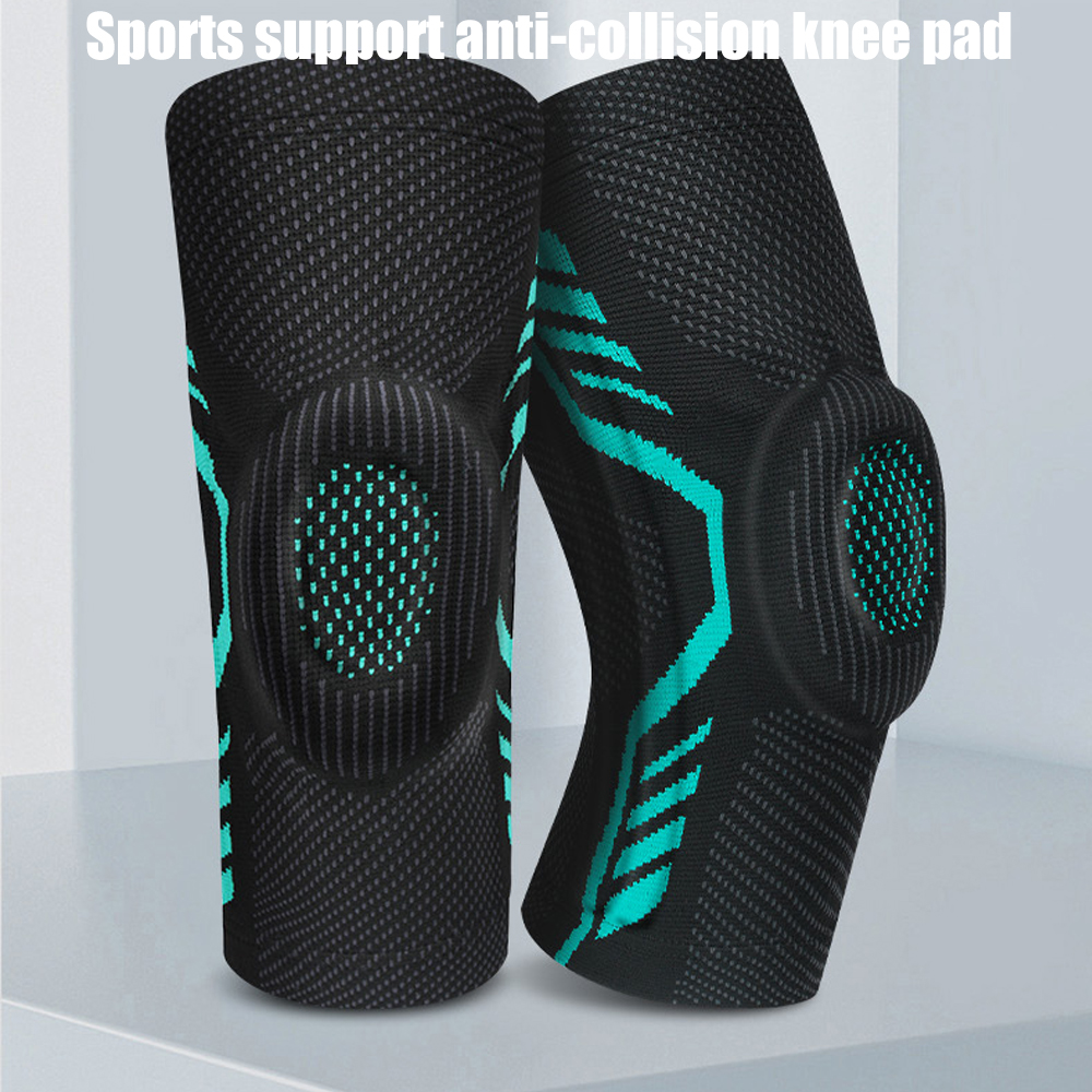 1Pair compression knee support brace with gel pads