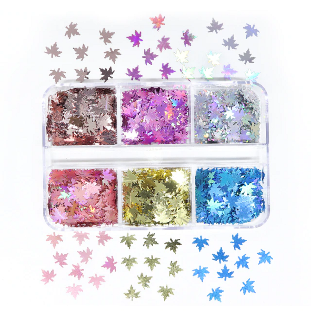 Nail art sequins glitter manicure set