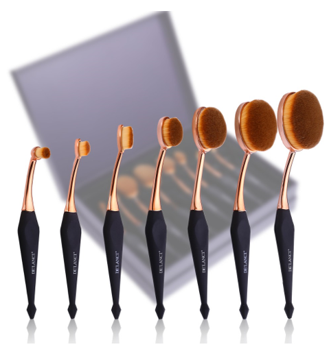 New oval makeup brush set iciCosmetic