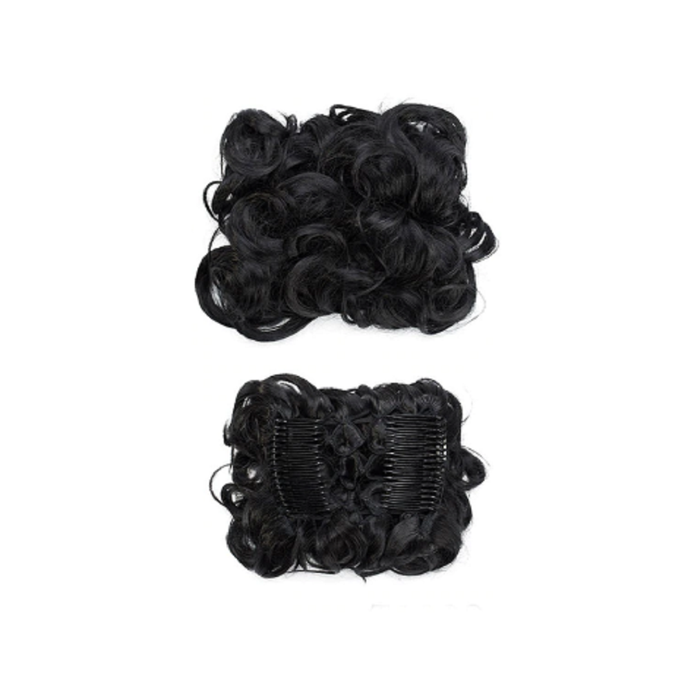 Comb Clip Curly Hair Extension Synthetic Bun