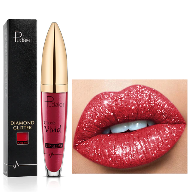 Diamond  Shimmer Pearl Lip Gloss  Waterproof Lipstick