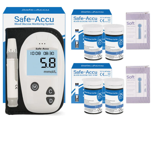 Test strips lancets for diabetic blood sugar monitor glucometer kit iciCosmetic™