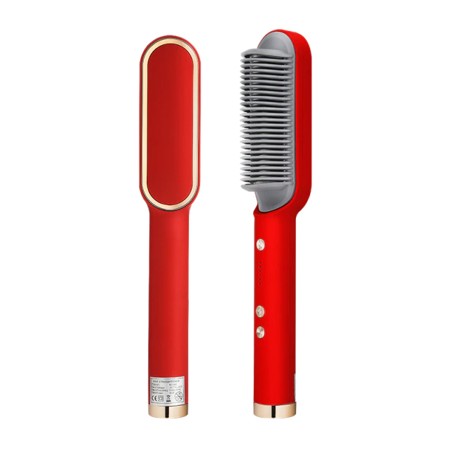 2 In 1 anti-scald iron straightening brush iciCosmetic