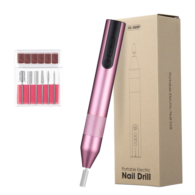 Portable electric manicure cordless nail drill