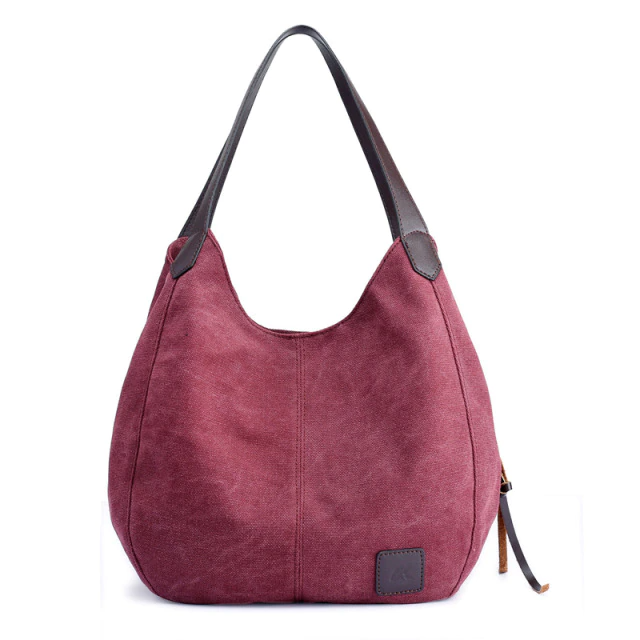 Women’s canvas tote shoulder bags cotton handbags iciCosmetic