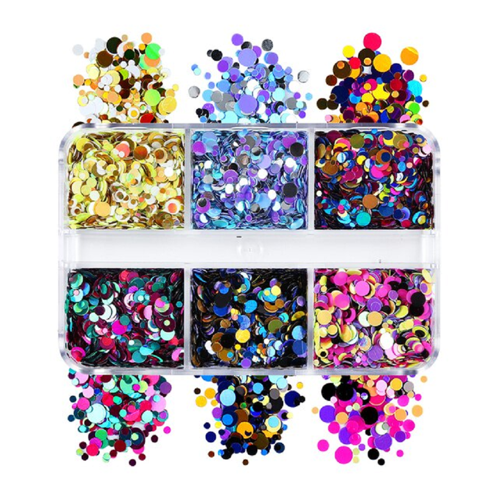 Nail art sequins glitter manicure set