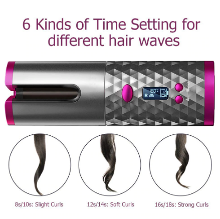 Wireless Portable Ceramic Hair Curler iciCosmetic