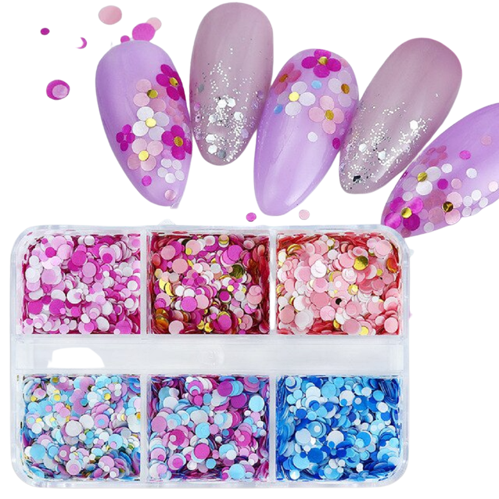 Nail art sequins glitter manicure set