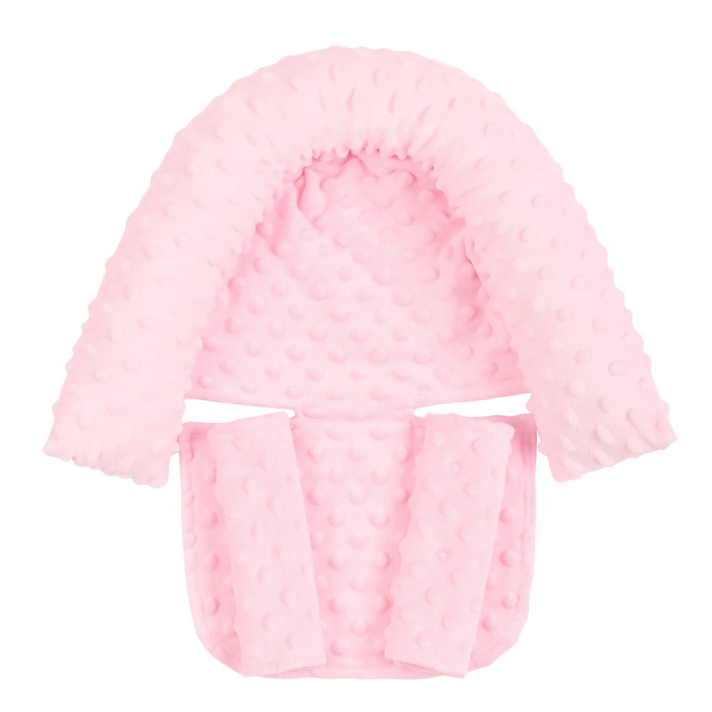 Baby infant head and neck support pillow with seat belt for car seat