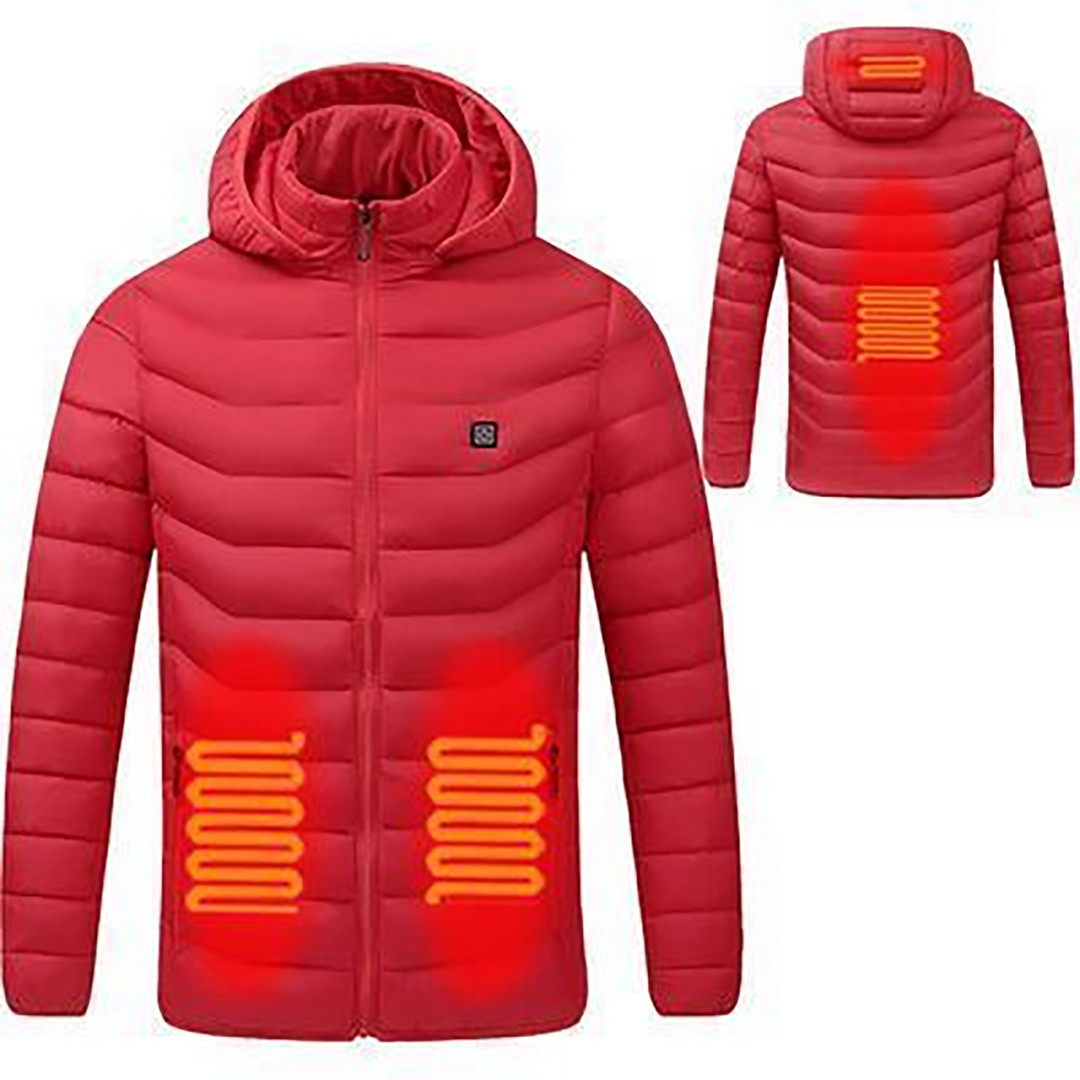 4 Heated Electric Long Sleeves Heating Hooded Jacket