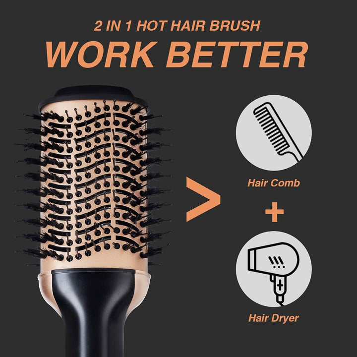 One Step Hair Volumizer Dryer Hot Air Brush iciCosmetic